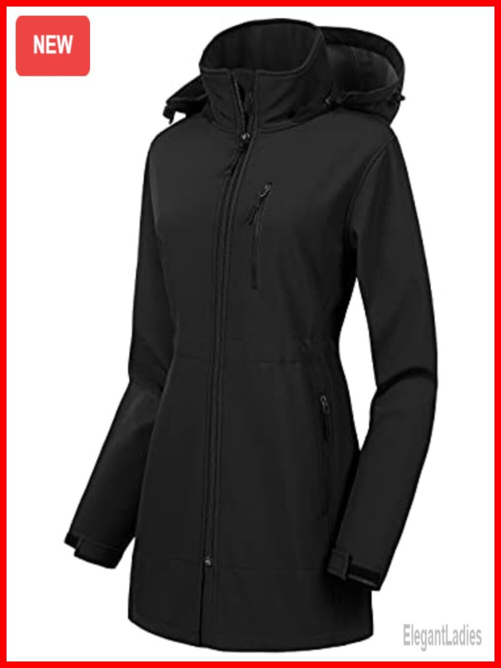 Waterproof Softshell Tactical Jacket Fleece Lined Windbreaker Midthigh